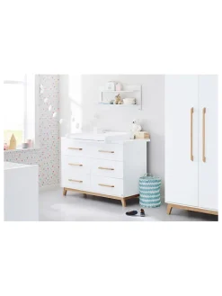 Pinolino Kindermöbel|Babymöbel<Wickelkommode "Riva" in Weiß - (B)140 x (H)105 x (T)78 cm