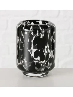Boltze Kerzen, Vasen & Mehr<Windlicht ''Dotty'' in Schwarz - (H)10 x Ø 7 cm