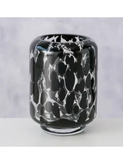 Boltze Kerzen, Vasen & Mehr<Windlicht ''Dotty'' in Schwarz - (H)10 x Ø 7 cm