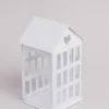 Eulenschnitt Kerzen, Vasen & Mehr<Windlicht "Haus" in Weiß - (B)11,5 x (H)20 x (T)11,5 cm