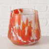 Boltze Kerzen, Vasen & Mehr<Windlicht "Layla" in Transparent/ Orange - (H)9,5 x Ø 9 cm