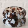 Boltze Kerzen, Vasen & Mehr<Windlicht "Tocka" in Weiß/ Braun - (H)5,3 x Ø 8,5 cm