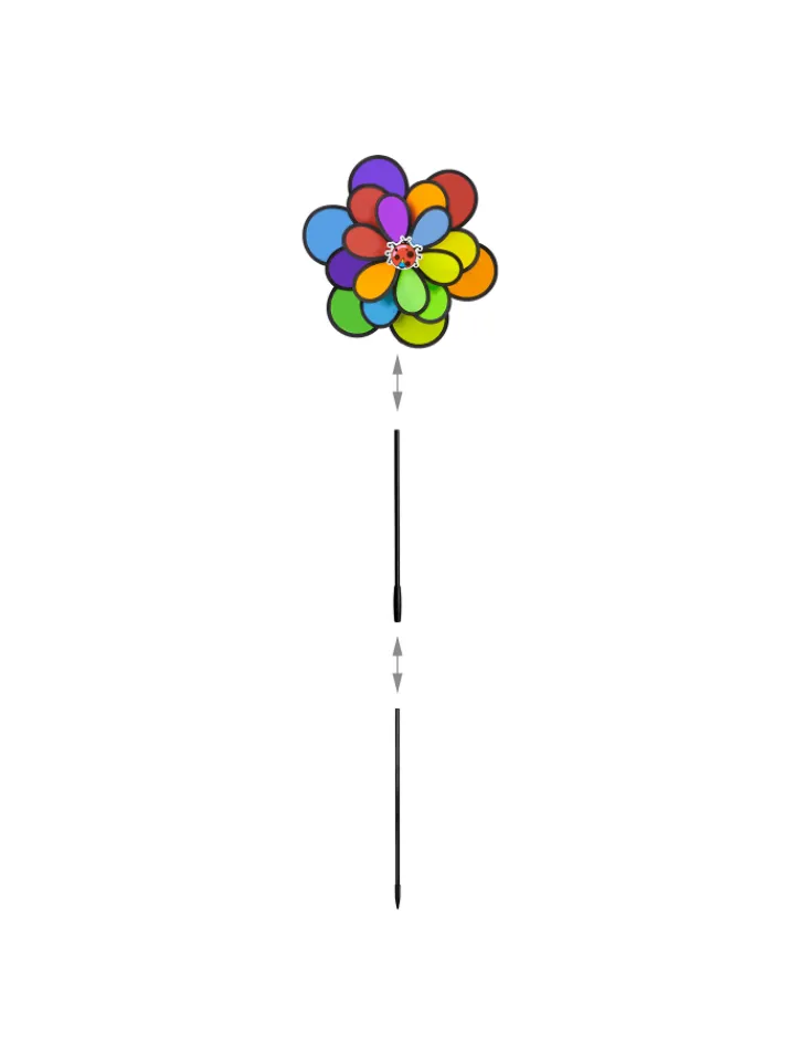 relaxdays Gartendekoration<Windrad in Bunt - (B)36,5 x (H)86,5 x (T)14 cm