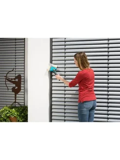 Gardena Grillen<Winkelbesen "Combisystem" in Schwarz/ Hellblau
