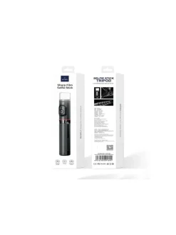 WIWU Foto & Video<- Selfie Stick Wi-SE003 mit Stativfunktion und LED-Licht in Schwarz