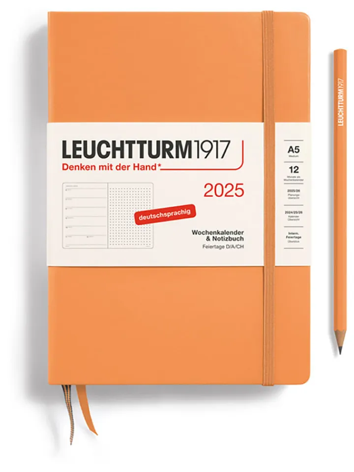 LEUCHTTURM1917 Büro- & Schulbedarf<Wochenkalender & Notizbuch in Apricot - A5