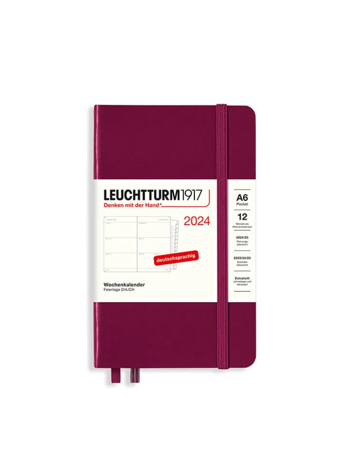 LEUCHTTURM1917 Büro- & Schulbedarf<Wochenkalender in Bordeaux - (B)9 x (H)15 cm, DE