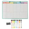 relaxdays Büro- & Schulbedarf<Wochenplaner in Weiß/ Bunt - (B)43 x (H)30 cm