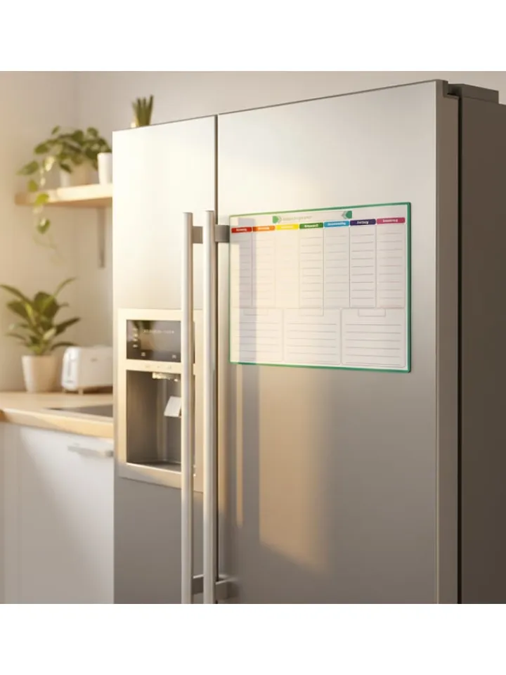 relaxdays Büro- & Schulbedarf<Wochenplaner in Weiß/ Bunt - (B)43 x (H)30 cm