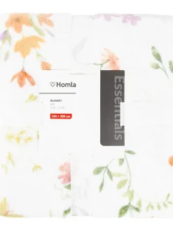 Homla Wohndecken & Plaids<Wohndecke "B2 Blumen Essentials" in Weiß/ Lila/ Orange - (L)200 x (B)150 cm