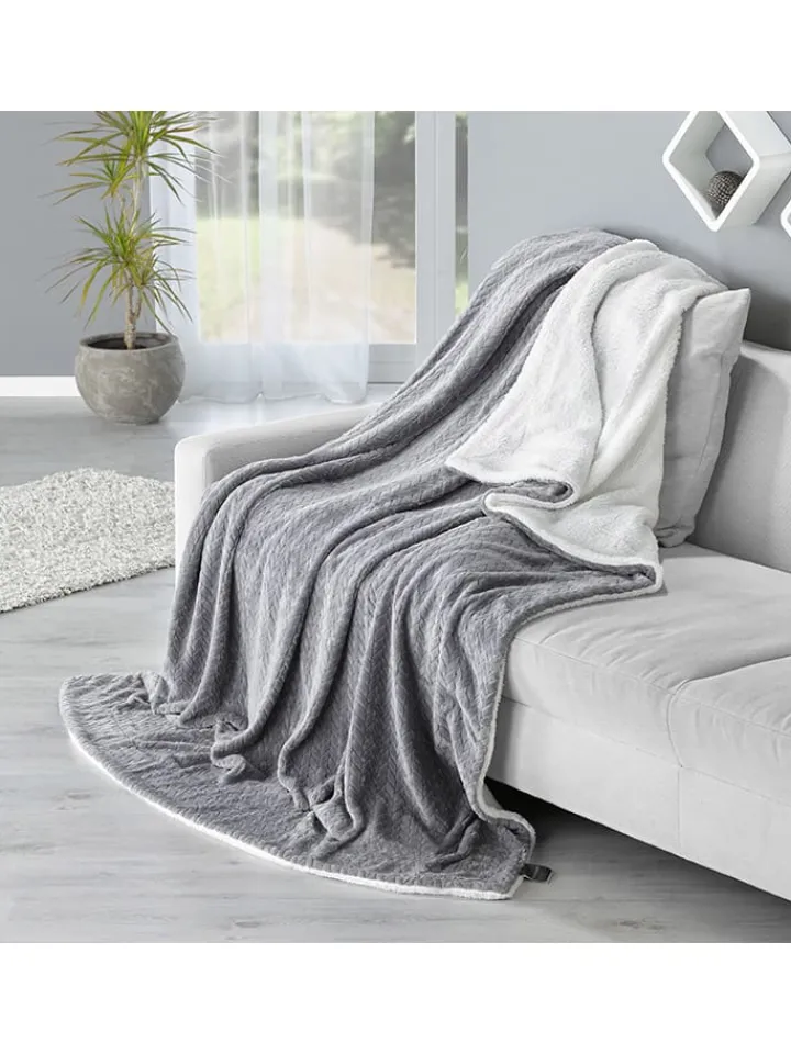 Schiesser Wohndecken & Plaids<Wohndecke "Elsa" in Dunkelgrau