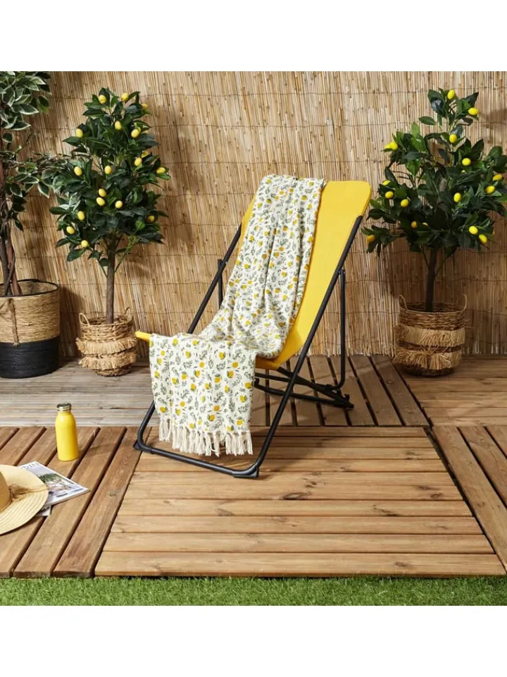 Garden Spirit Wohndecken & Plaids<Wohndecke in Gelb/ Grün - (L)150 x (B)120 cm