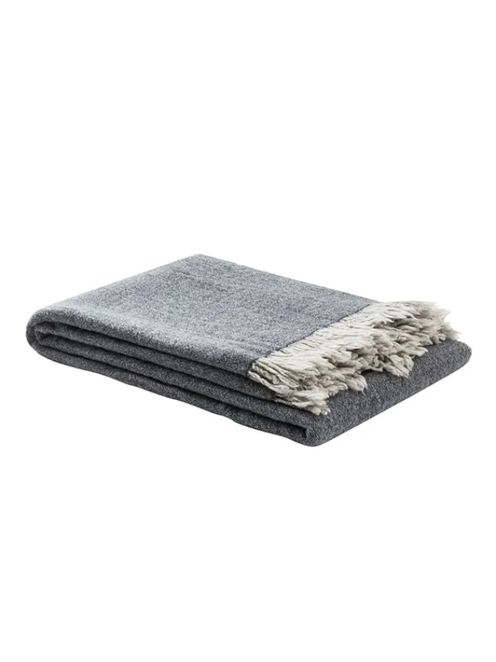 Lanerossi Wohndecken & Plaids<Wohndecke in Grau/ Anthrazit - (L)180 x (B)130 cm