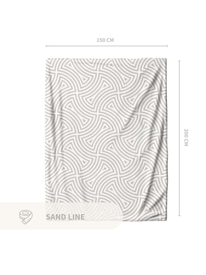TRAUMHELDEN Wohndecken & Plaids<Wohndecke "Sand Line" in Weiß / Beige