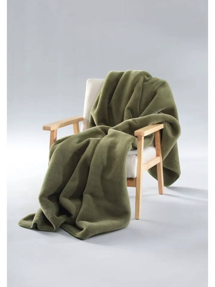 biederlack Wohndecken & Plaids<Wohndecke Wool Feel in mossy