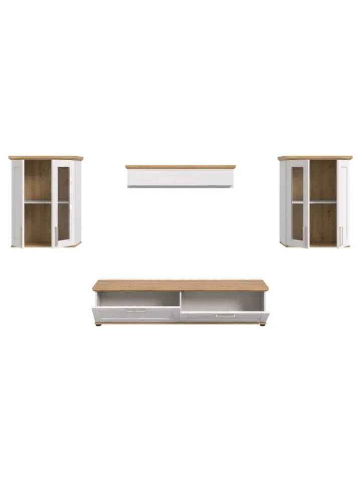 xonox.home Möbel-Sets<Wohnkombination (B/H/T: 336x161x40 cm) in Sibiu Lärche Nachbildung