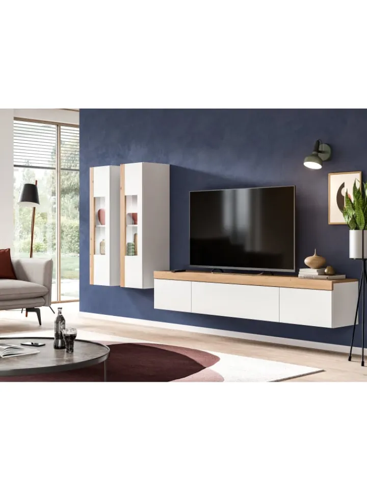 xonox.home Möbel-Sets<Wohnkombination (B/H/T: 270x34x33 cm) in weiß