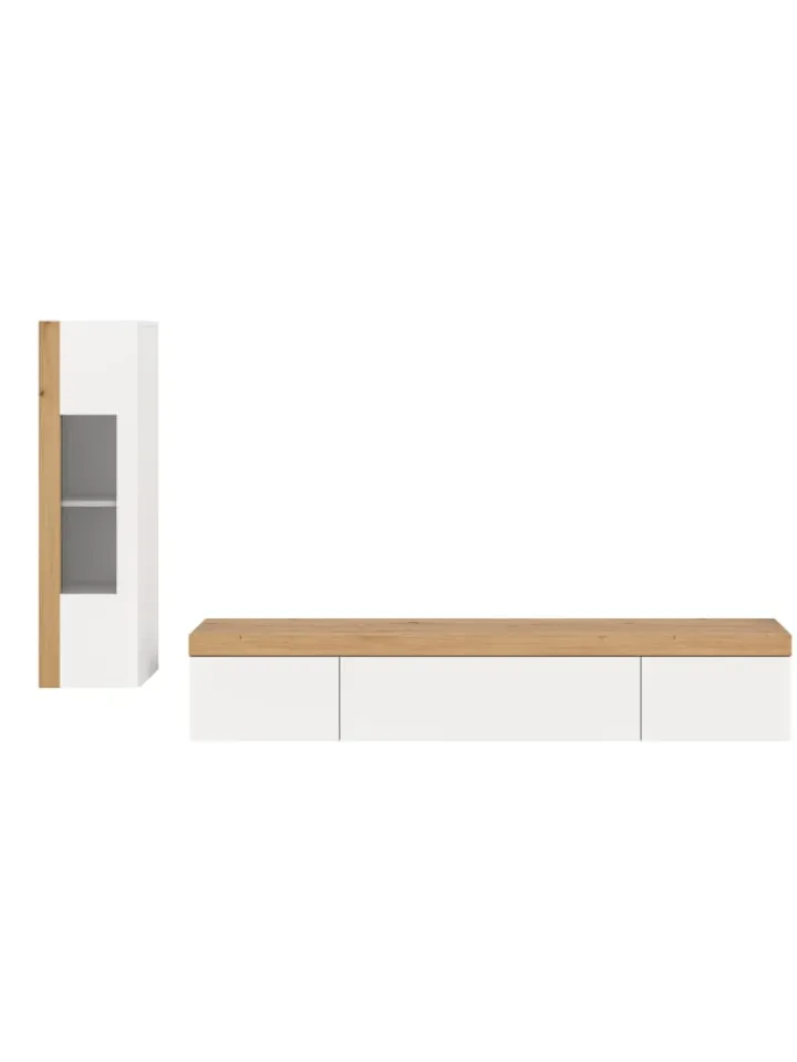 xonox.home Möbel-Sets<Wohnkombination (B/H/T: 225x34x33 cm) in weiß