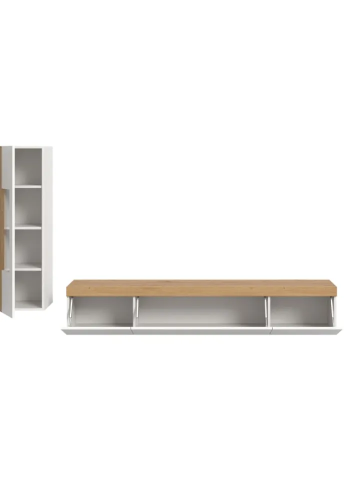 xonox.home Möbel-Sets<Wohnkombination (B/H/T: 225x34x33 cm) in weiß