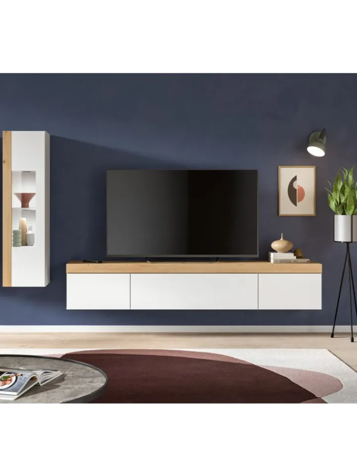 xonox.home Möbel-Sets<Wohnkombination (B/H/T: 225x34x33 cm) in weiß