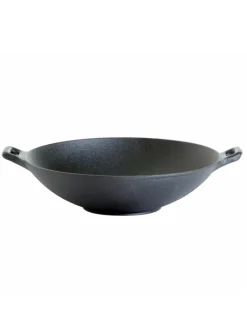 GAUMENKICK Grillen<WOK Pfanne aus Gusseisen in schwarz - D: 37cm