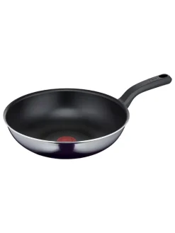 Tefal Kochgeschirr<Wokpfanne "Resist" in Grau/ Schwarz - Ø 28 cm