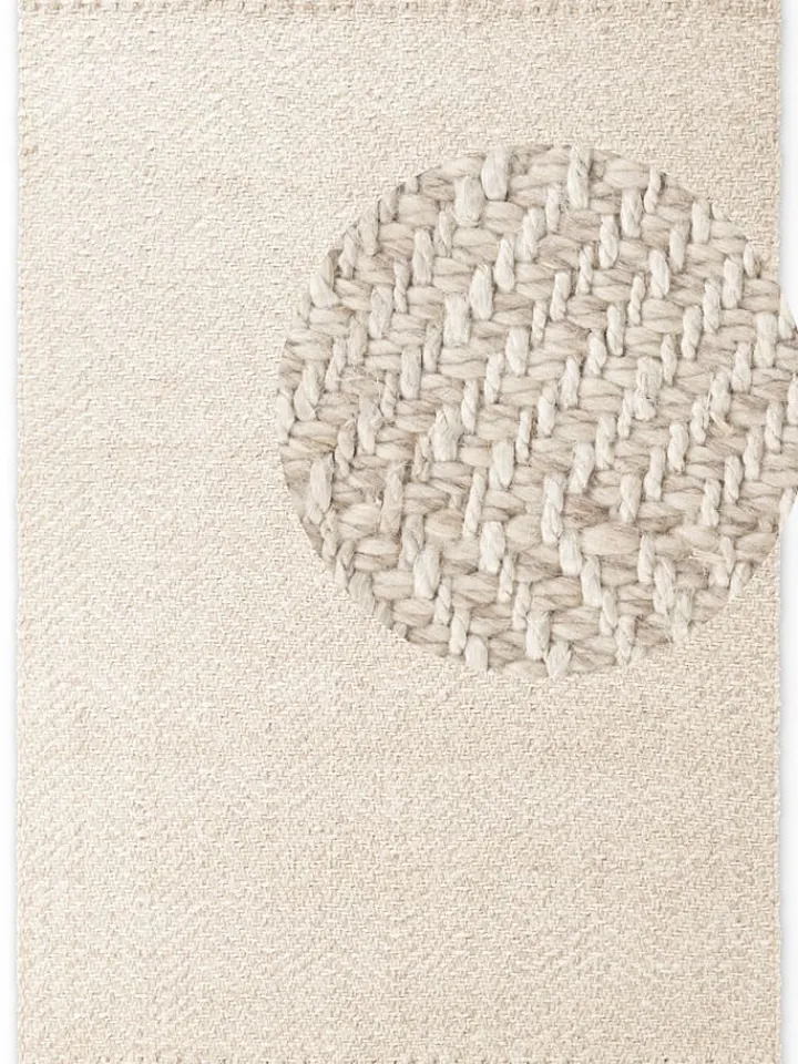 Hanse Home Teppiche & Fußmatten<Woll-Teppich "Majoli" in Creme/ Weiß