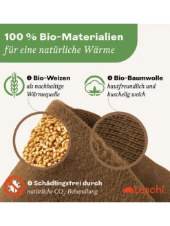 Leschi Wärmflaschen & -Kissen<Wärmekissen 100 % Bio-Baumwolle, Körnerkissen "Löwe Juri" in Goldbraun