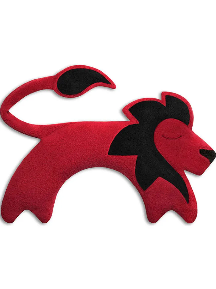Leschi Wärmflaschen & -Kissen<Wärmekissen für Nacken/Schulter "Löwe Juri" in Rot - (L)36 x (B)24 cm