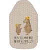 Mr. & Mrs. Panda Wärmflaschen & -Kissen<Wärmflasche Bären mit Hut mit Spruch in Grau Pastell