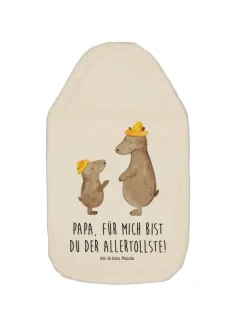 Mr. & Mrs. Panda Wärmflaschen & -Kissen<Wärmflasche Bären mit Hut mit Spruch in Weiß