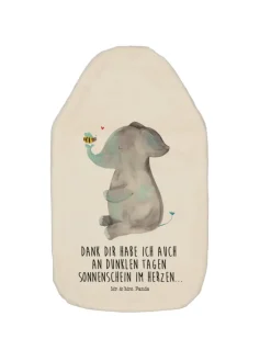 Mr. & Mrs. Panda Wärmflaschen & -Kissen<Wärmflasche Elefant Biene mit Spruch in Weiß
