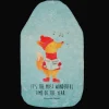 Mr. & Mrs. Panda Wärmflaschen & -Kissen<Wärmflasche Fuchs Sänger mit Spruch in Eisblau