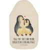 Mr. & Mrs. Panda Wärmflaschen & -Kissen<Wärmflasche Pinguin umarmen mit Spruch in Weiß
