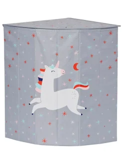 STORE IT Wäschekörbe & -Ständer<Wäschekorb "Einhorn" in Grau - (B)35 x (H)50 x (T)35 cm