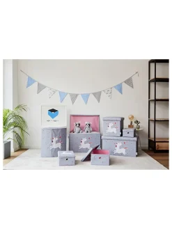 STORE IT Wäschekörbe & -Ständer<Wäschekorb "Einhorn" in Grau - (B)35 x (H)50 x (T)35 cm