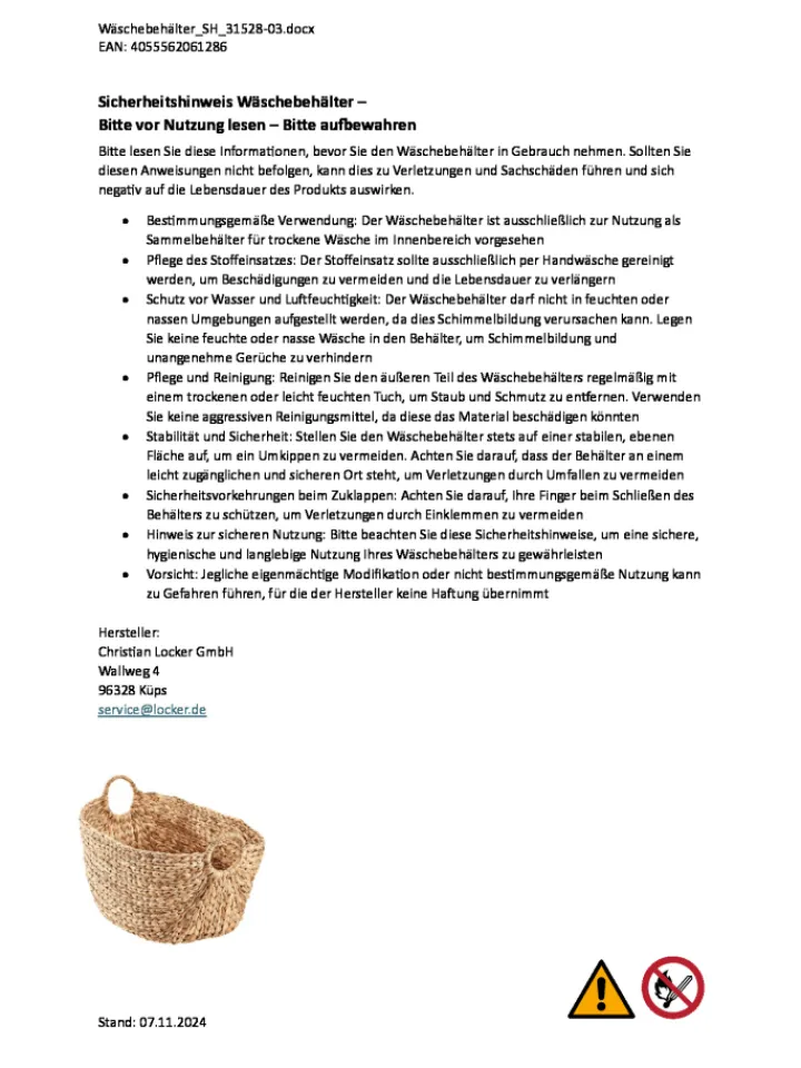 kobolo Wäschekörbe & -Ständer<Wäschekorb HYAWASH51 in Braun