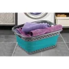 IDOMYA Essentials Wäschekörbe & -Ständer<Wäschekorb in Blau/ Grün - (B)54 x (H)24 x (T)39,1 cm