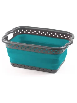 IDOMYA Essentials Wäschekörbe & -Ständer<Wäschekorb in Blau/ Grün - (B)54 x (H)24 x (T)39,1 cm