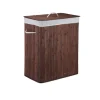 relaxdays Wäschekörbe & -Ständer<Wäschekorb in Braun - (B)55 x (H)63 x (T)35 cm
