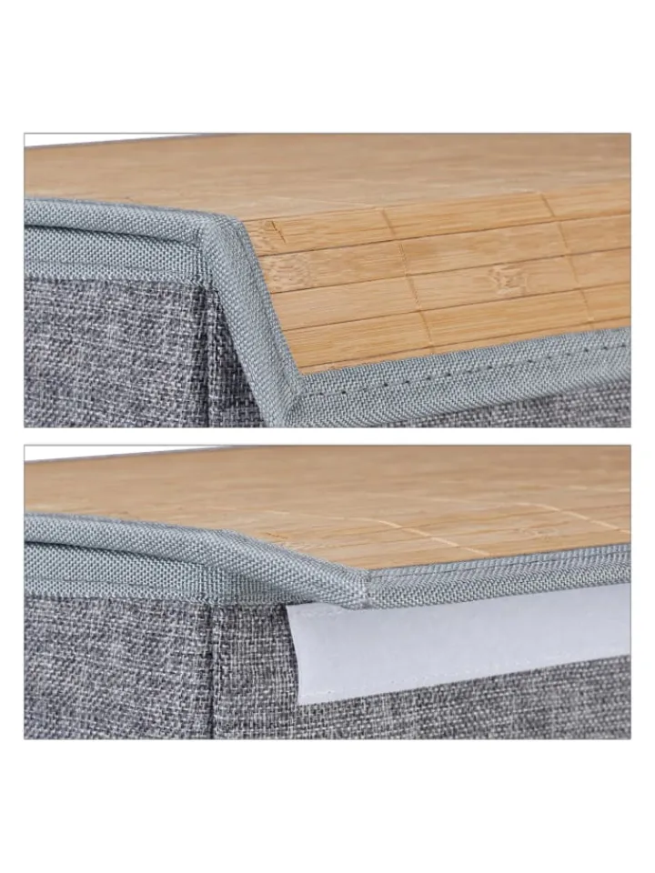 relaxdays Wäschekörbe & -Ständer<Wäschekorb in Grau - (B)40 x (H)60 x (T)30 cm