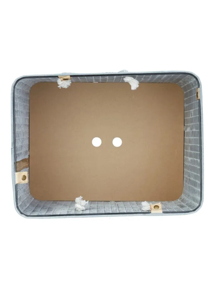 relaxdays Wäschekörbe & -Ständer<Wäschekorb in Grau - (B)43,5 x (H)65,5 x (T)33,5 cm