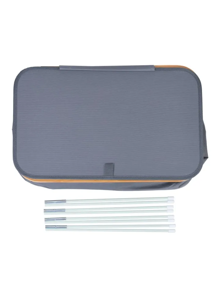 relaxdays Wäschekörbe & -Ständer<Wäschekorb in Grau/ Natur - 105 l