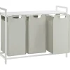 SONGMICS Wäschekörbe & -Ständer<Wäschekorb in Hellgrau/ Weiß - (B)92,5 x (H)72 x (T)33 cm