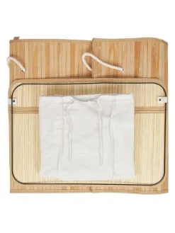 relaxdays Wäschekörbe & -Ständer<Wäschekorb in Natur - (B)62,5 x (H)62 x (T)42,5 cm