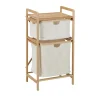 relaxdays Badezimmermöbel|Badmöbel<Wäschekorb in Natur/ Beige - (B)44 x (H)85 x (T)33 cm