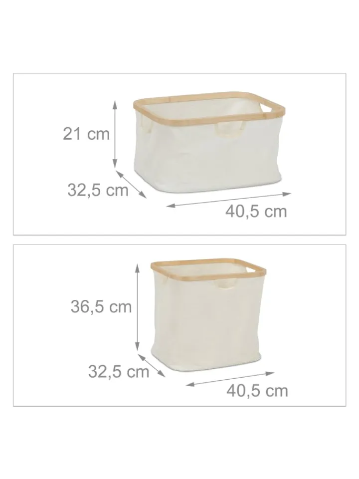 relaxdays Badezimmermöbel|Badmöbel<Wäschekorb in Natur/ Beige - (B)44 x (H)85 x (T)33 cm
