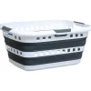 Joybos Wäschekörbe & -Ständer<Wäschekorb in Weiß/ Grau - (B)61,5 x (H)27,2 x (T)45 cm