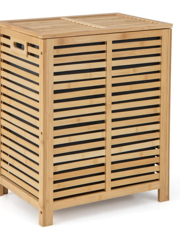 COSTWAY Wäschekörbe & -Ständer<Wäschekorb 80L in Hellbraun