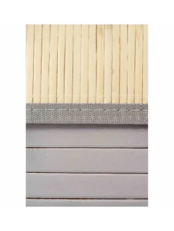 WohnDirect Wäschekörbe & -Ständer<Wäschekorb mit Deckel BAMBOO in Hellgrau